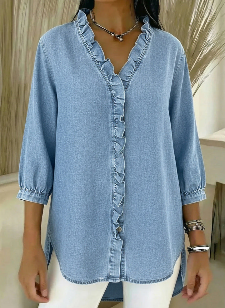 Elvaria™ – Elegante Bluse mit Rüschendetails