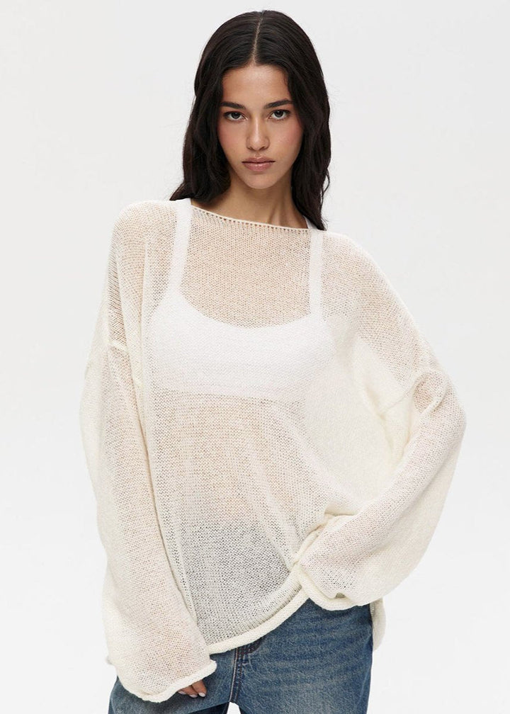 Elise | Luftiger Boot-Ausschnitt Pullover