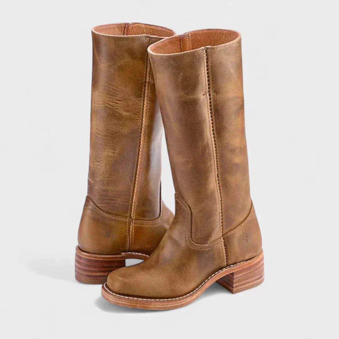 Vivia™ – Retro Lederstiefel