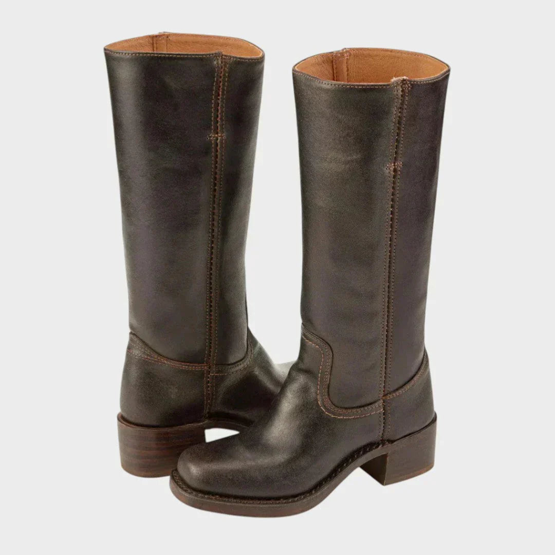 Vivia™ – Retro Lederstiefel