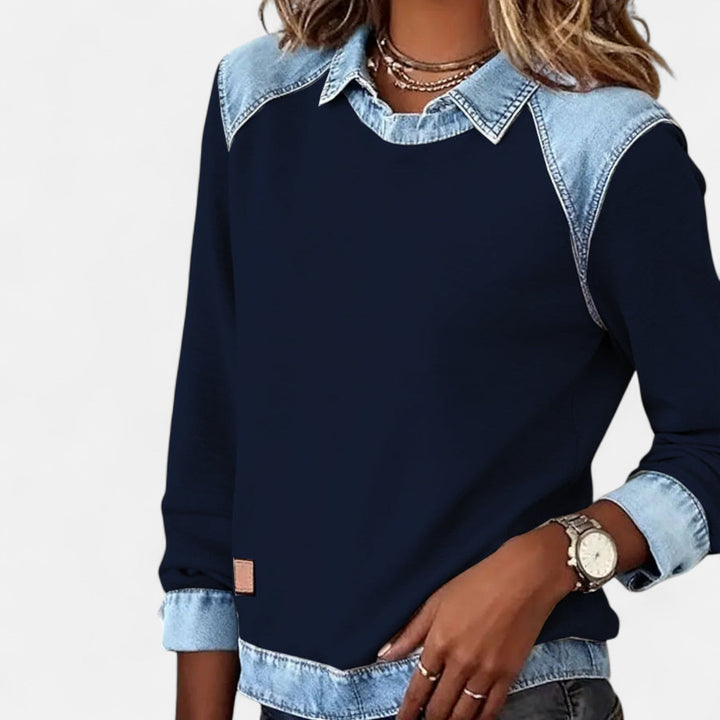 Gloria | Kontrast-Panel Pullover