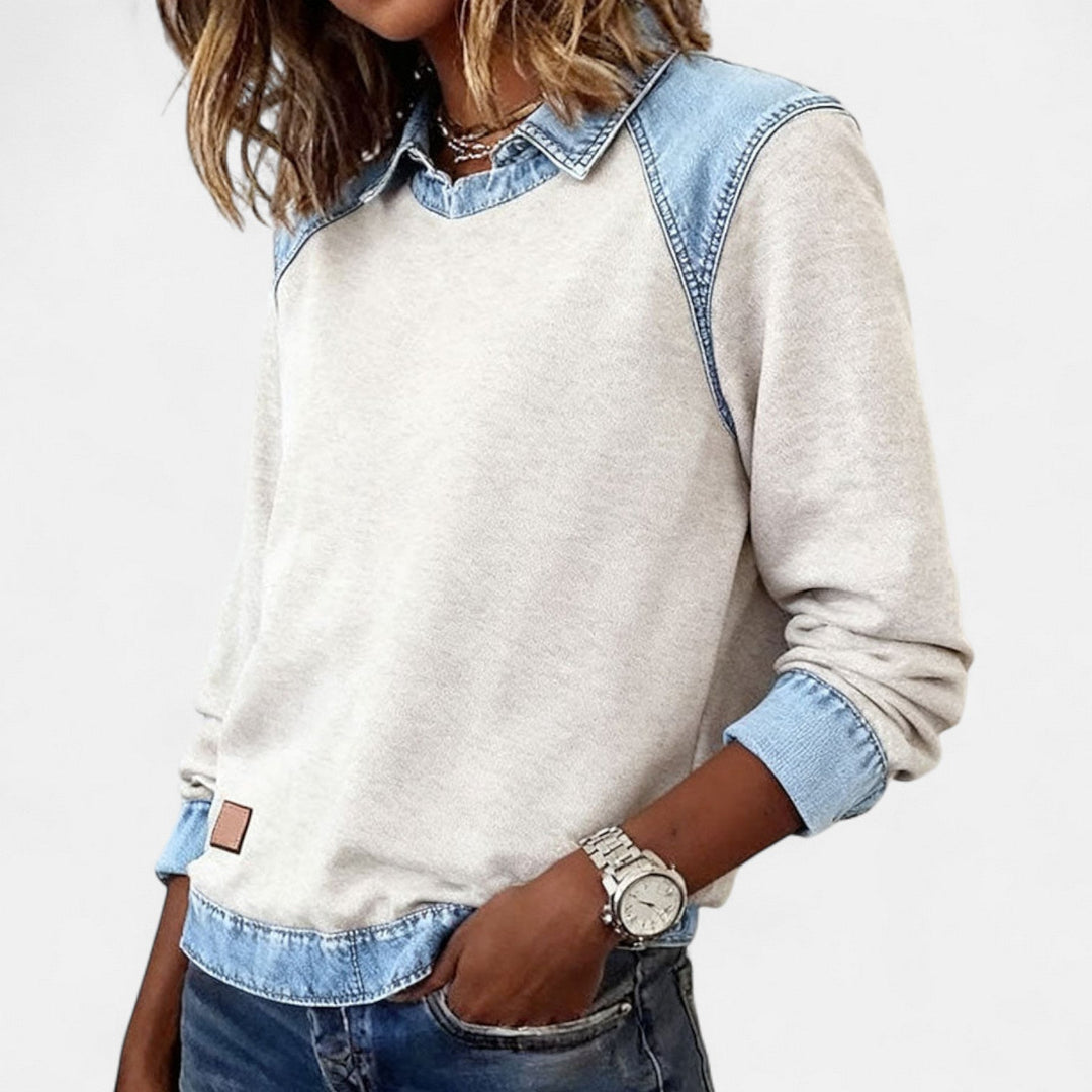 Gloria | Kontrast-Panel Pullover