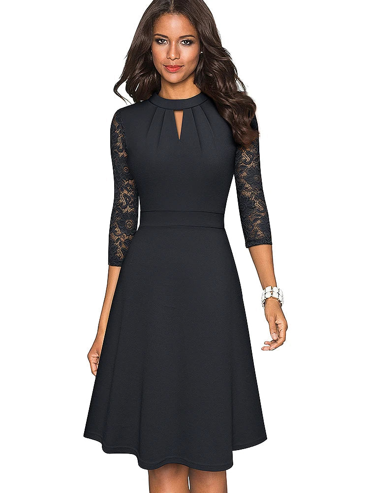 ELKE I ELEGANTES SPITZENKLEID