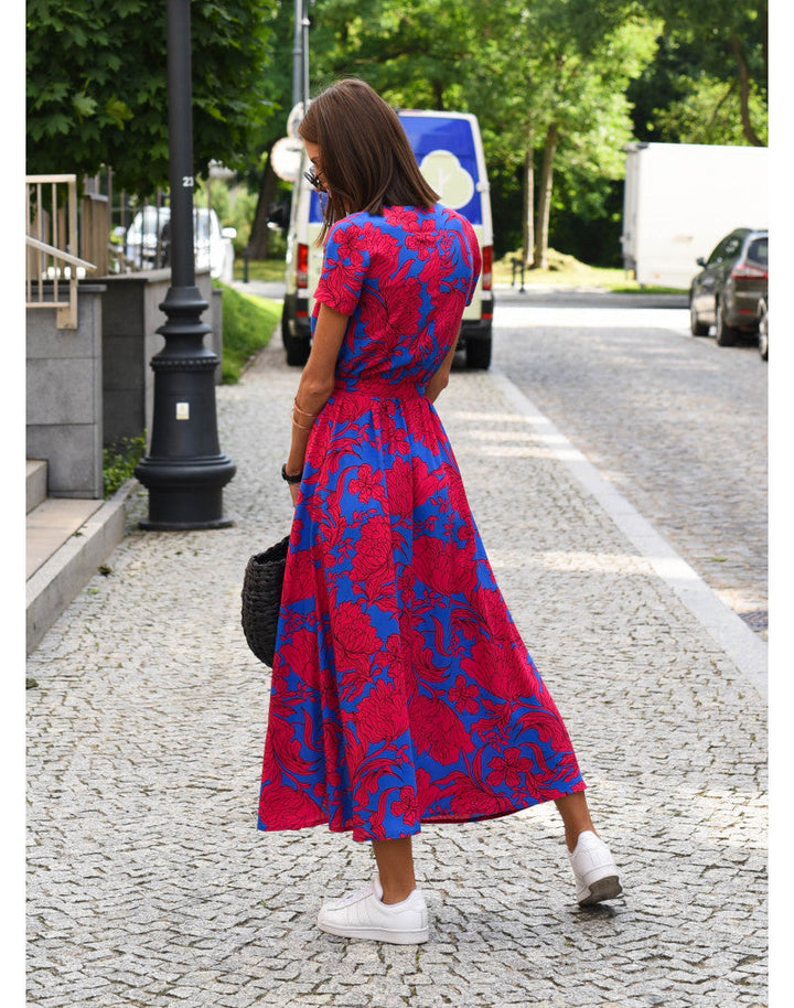 MADISON | Kleid V-Ausschnitt mit  Schleife