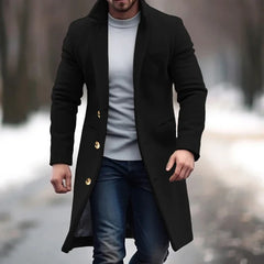 RALPH | Eleganter Langmantel für Herren mit Knöpfen und Kragen