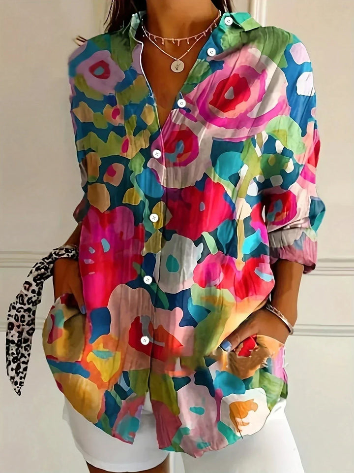 Astrid | Bluse mit bunten Mustern