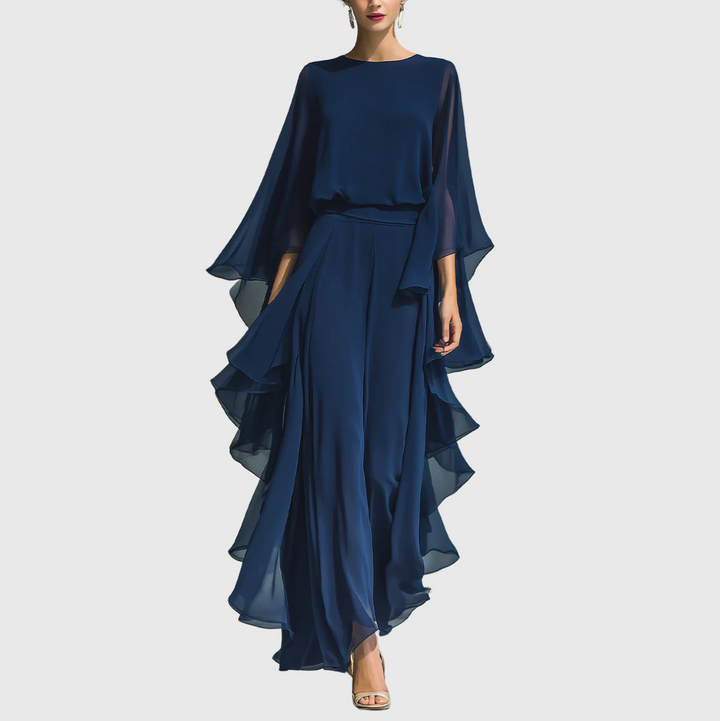 Aurora | Elegantes Chiffon-Set mit Volants