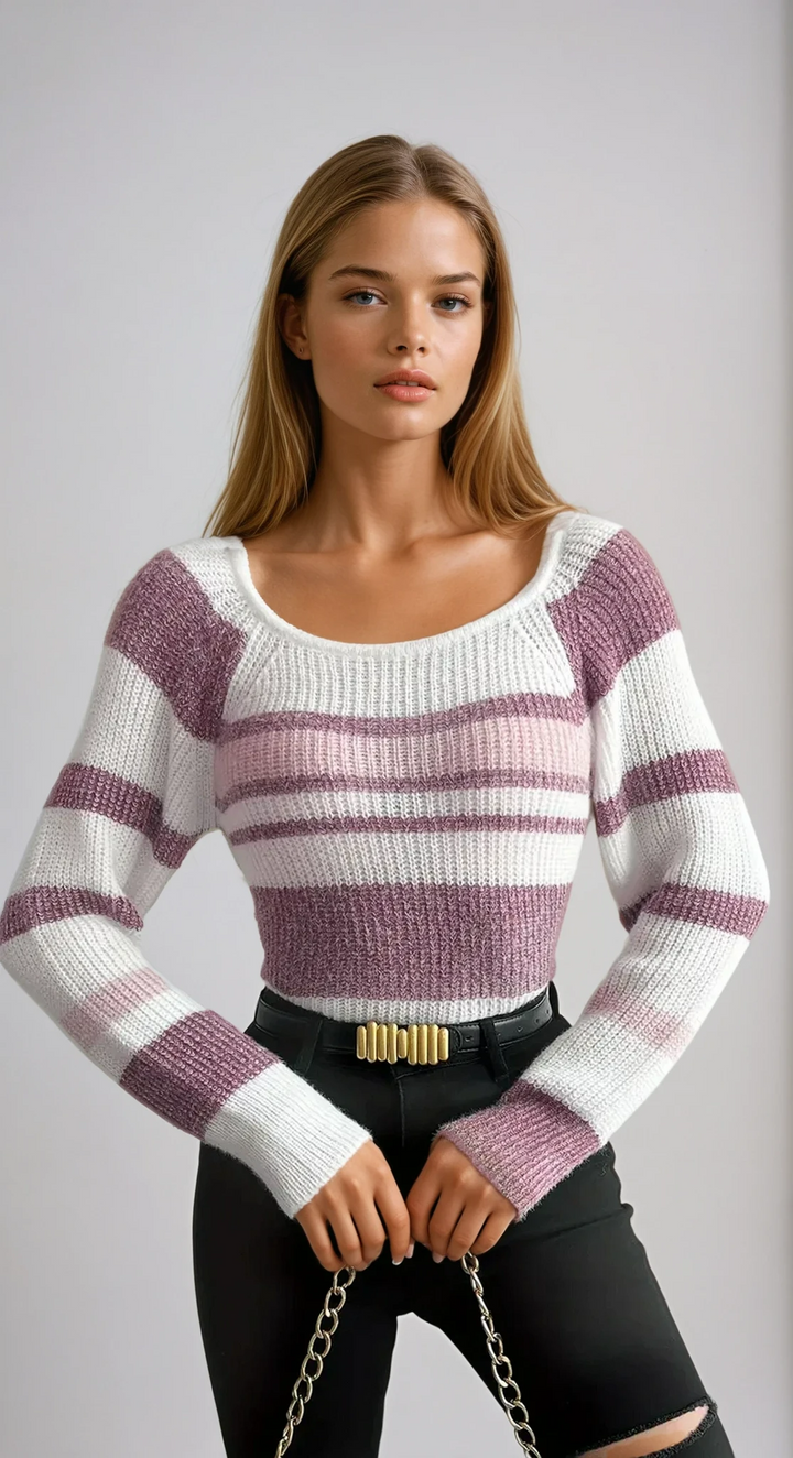 Lavinia | Gestreifter Slim-Fit Pullover