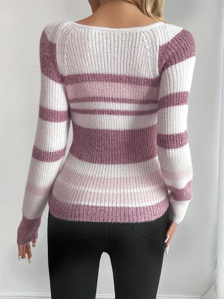 Lavinia | Gestreifter Slim-Fit Pullover