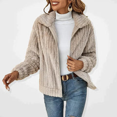 Jasmine | Luxuriöse Lange Fleecejacke für Wintertage