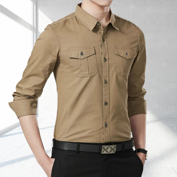 Ron | Eleganter Casual Langarmhemd für Herren