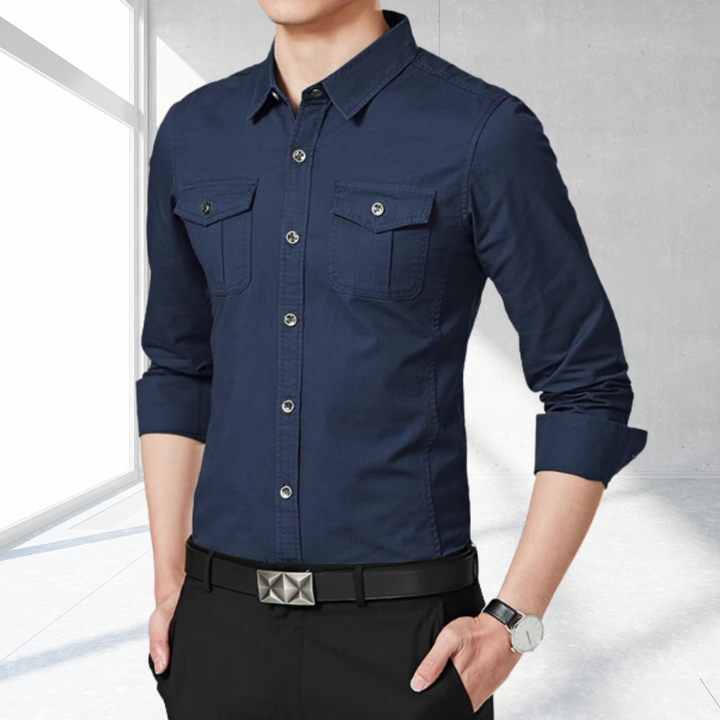 Ron | Eleganter Casual Langarmhemd für Herren