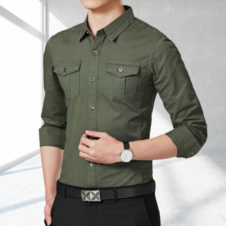 Ron | Eleganter Casual Langarmhemd für Herren