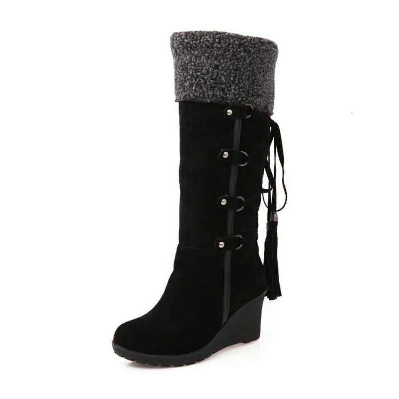 Warme Winterstiefel mit Keilabsatz | Stylische Winterstiefel für Damen