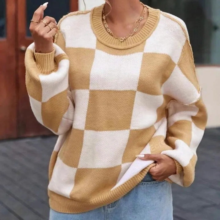 Wynne | Übergroßer Karomuster-Pullover