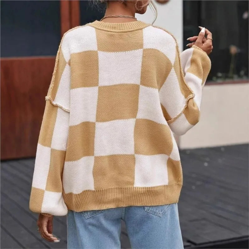 Wynne | Übergroßer Karomuster-Pullover
