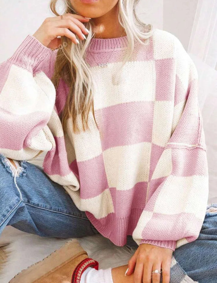 Wynne | Übergroßer Karomuster-Pullover
