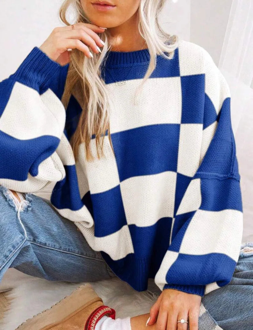 Wynne | Übergroßer Karomuster-Pullover