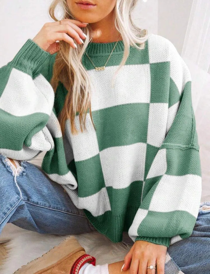 Wynne | Übergroßer Karomuster-Pullover