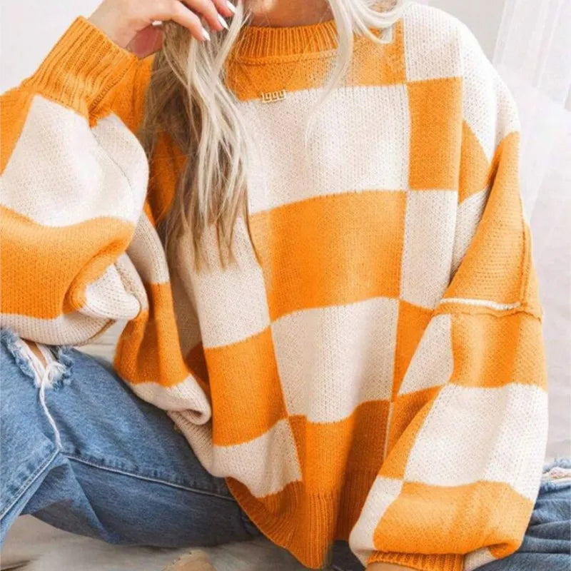 Wynne | Übergroßer Karomuster-Pullover