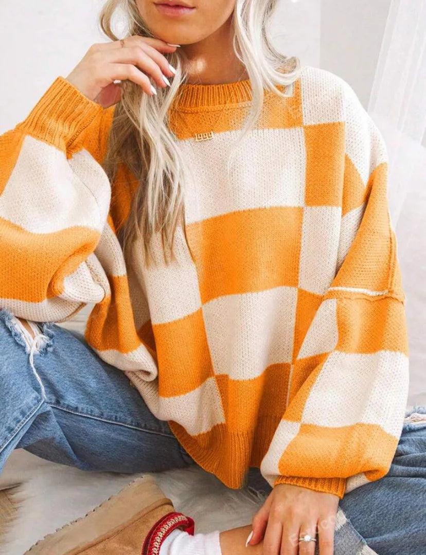 Wynne | Übergroßer Karomuster-Pullover