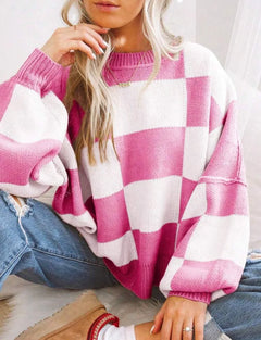 Wynne | Übergroßer Karomuster-Pullover