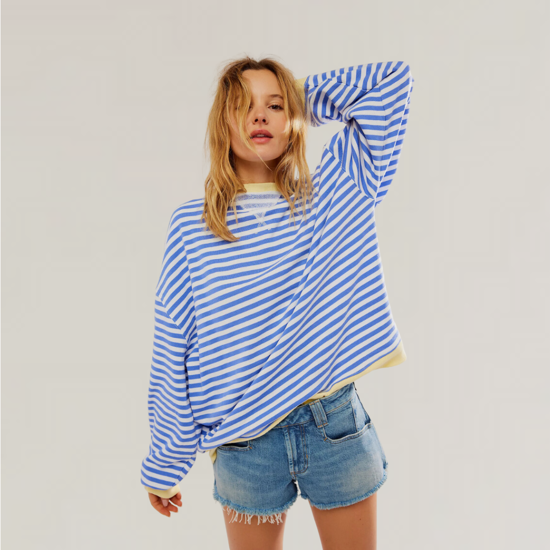 Florenz | Entspannter gestreifter Pullover