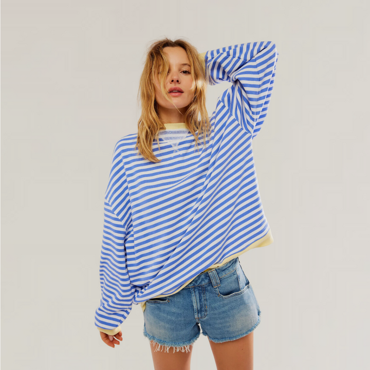 Florenz | Entspannter gestreifter Pullover