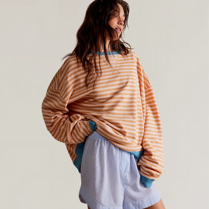 Florenz | Entspannter gestreifter Pullover