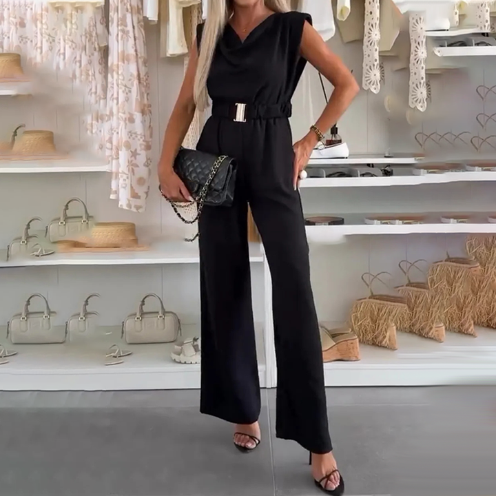Zirelle – Eleganter Jumpsuit mit weitem Bein und Gürtel