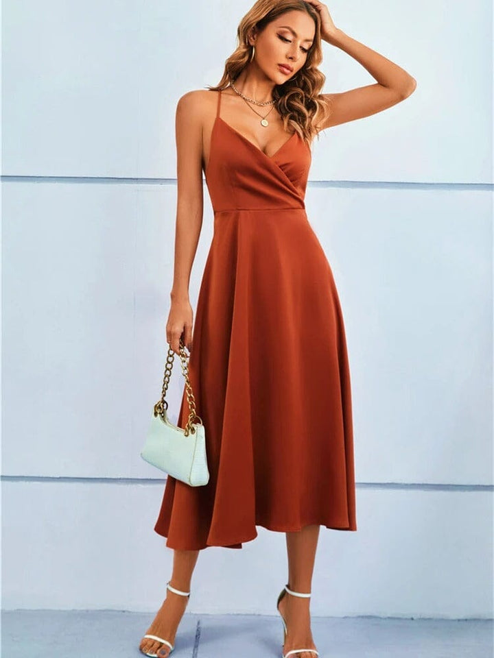 Alessia™ | Trägerloses Seiden Maxikleid