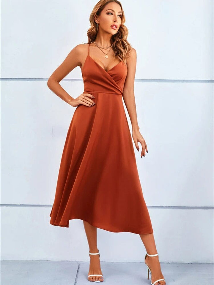 Alessia™ | Trägerloses Seiden Maxikleid