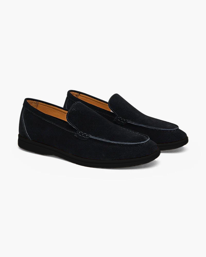 Weber - Premium Wildleder Slipper - Schwarze Sohlen