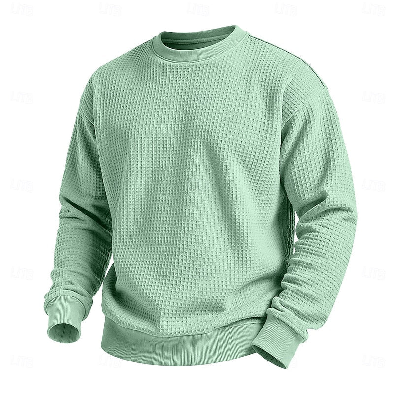 Everett | Textured Crew Neck Sweatshirt