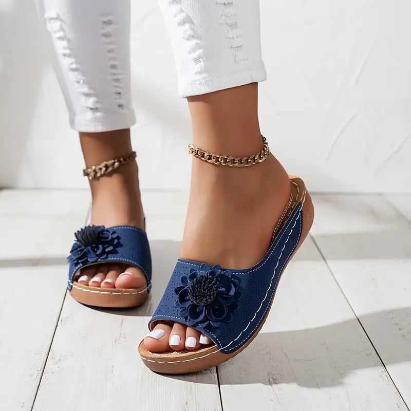 Flora | Orthopädische Sandalen mit Blumenmotiv