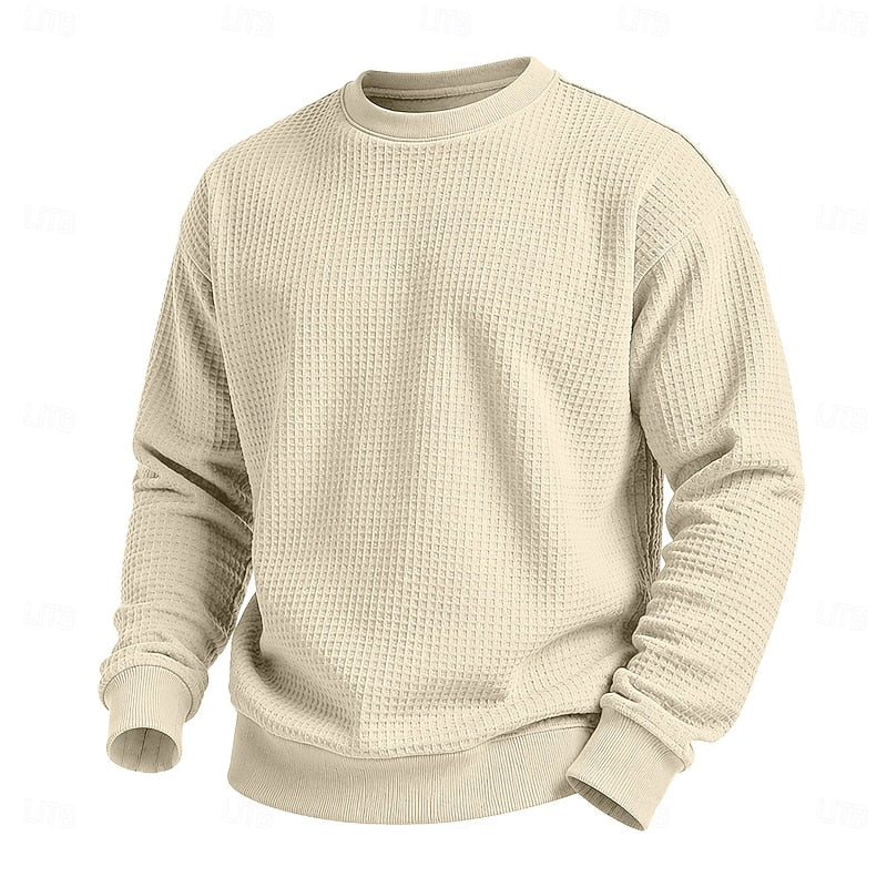 Everett | Textured Crew Neck Sweatshirt
