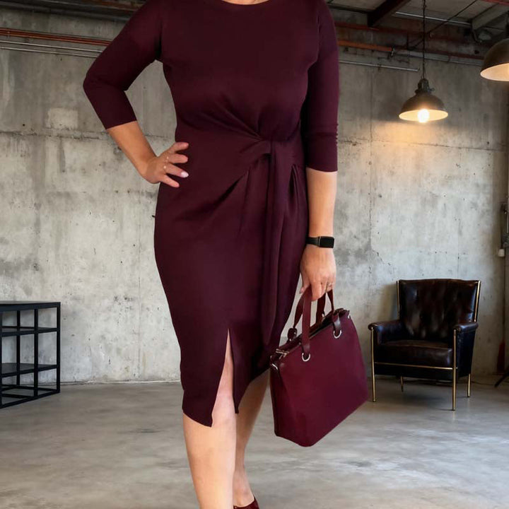 Seraphine – Elegantes Midikleid mit Taillenbindung