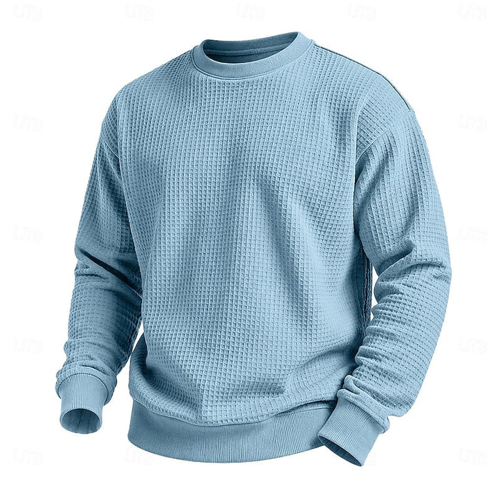 Everett | Textured Crew Neck Sweatshirt