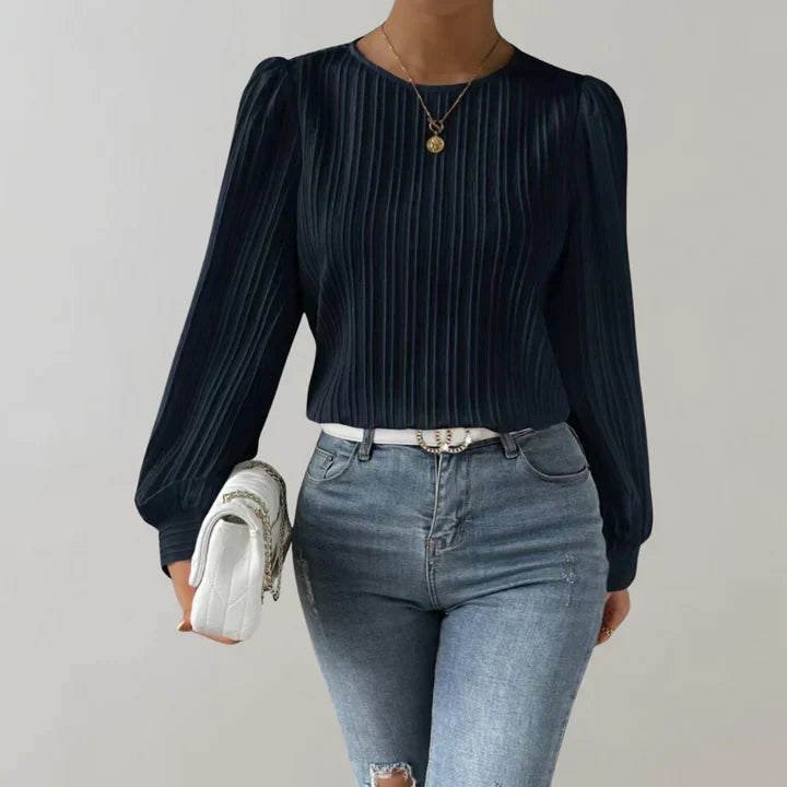 Violet | Elegante Plissee-Bluse