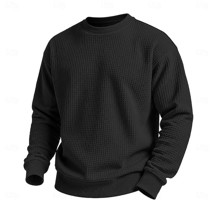 Everett | Textured Crew Neck Sweatshirt