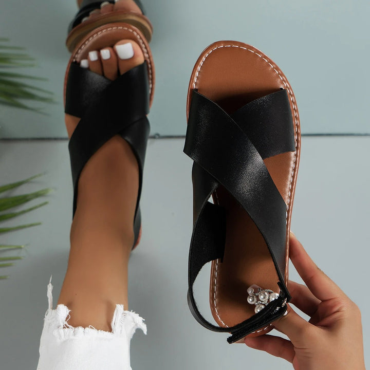 Savannah - Leder Damen Sandalen mit Schnalle