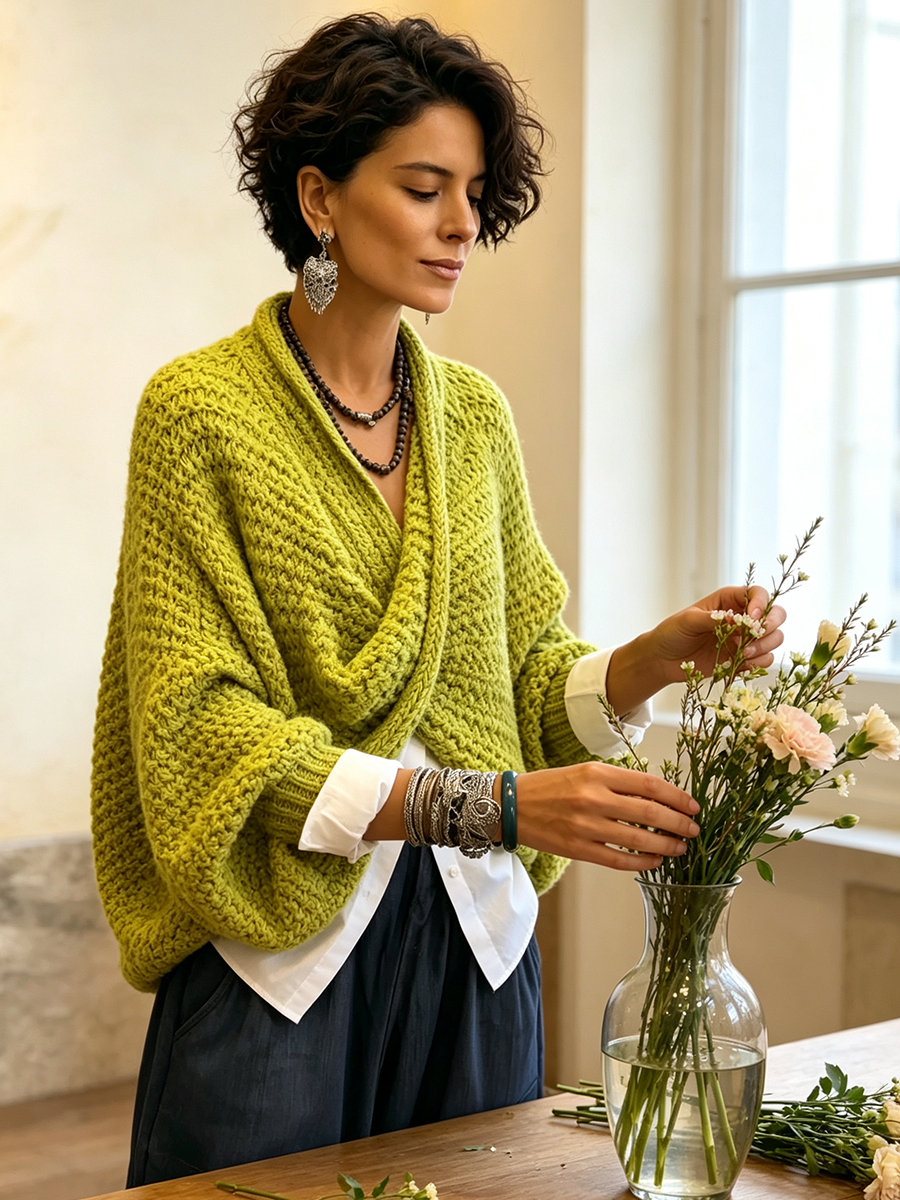 Bettina | Lebendige Farbe im Wickel-Look