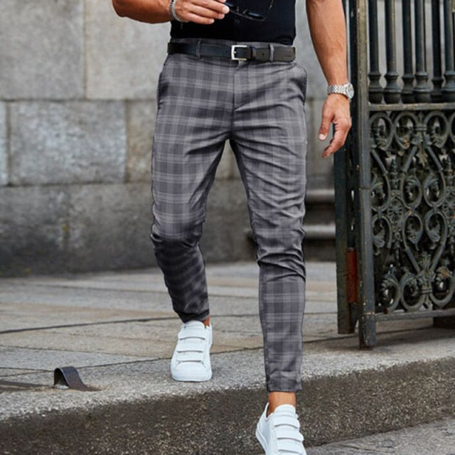 Pablo | Modische Karierte Slim-Fit Hose für Herren