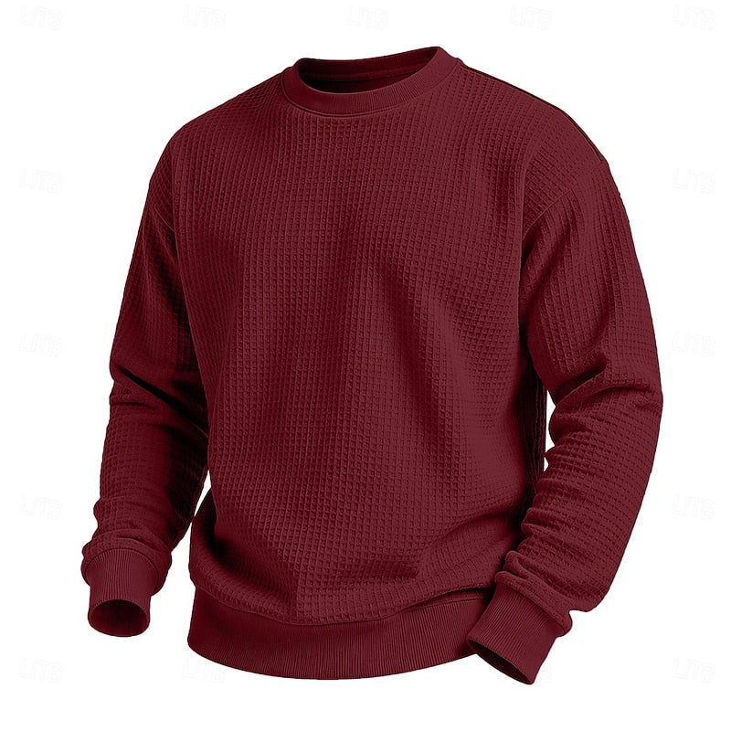 Everett | Textured Crew Neck Sweatshirt