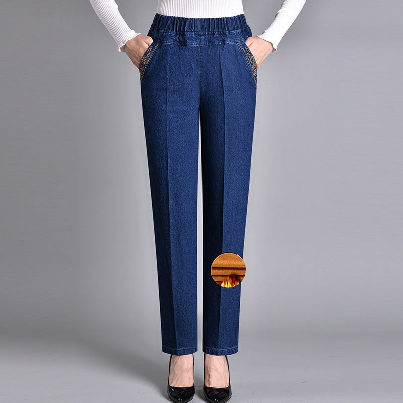 Adriana™ | Damenjeans mit Seitentaschen und elastischem Bund
