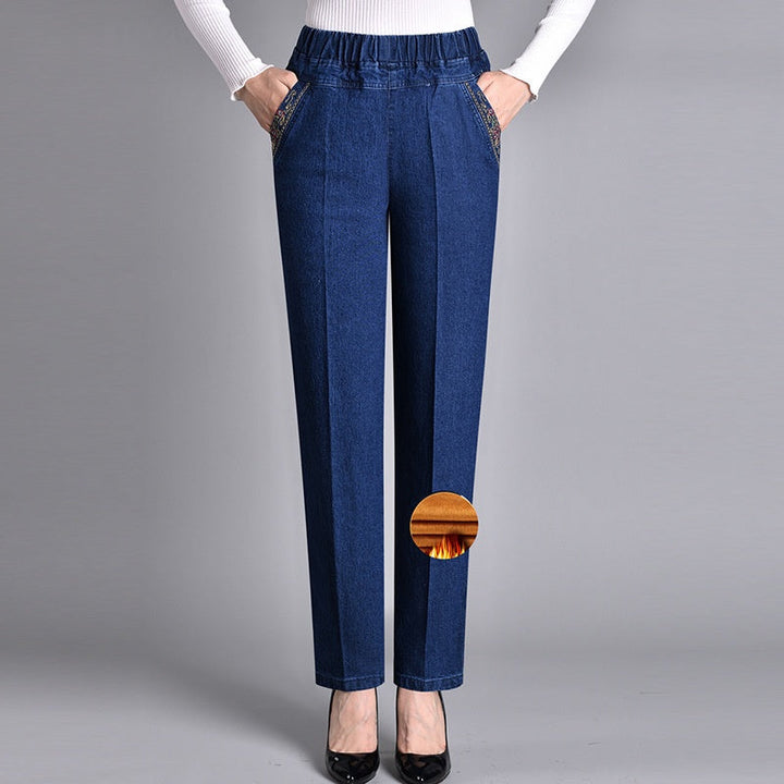 Adriana™ | Damenjeans mit Seitentaschen und elastischem Bund
