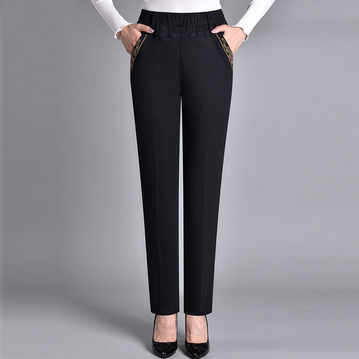 Adriana™ | Damenjeans mit Seitentaschen und elastischem Bund