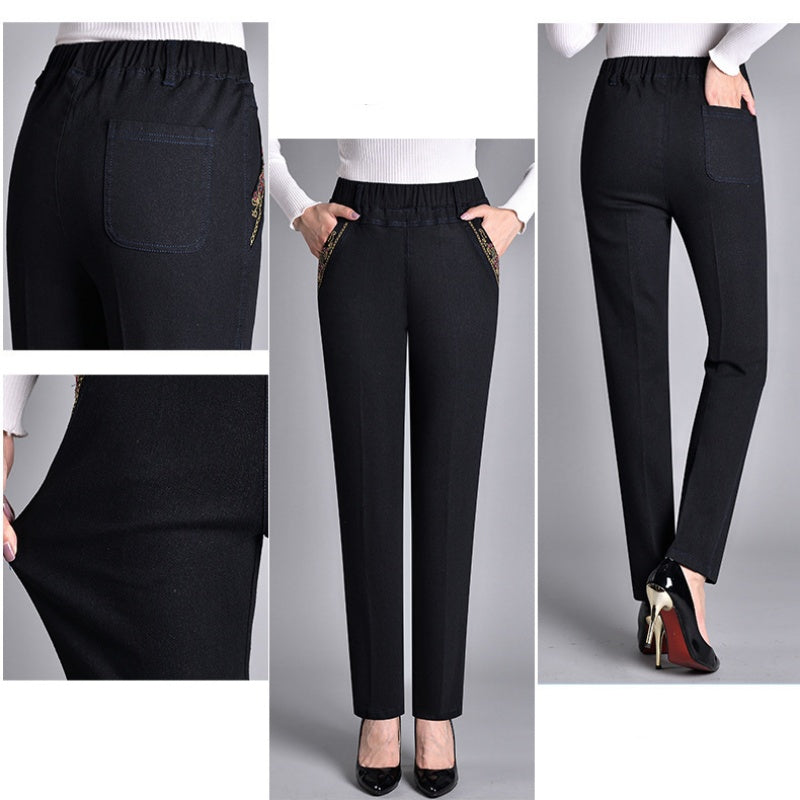 Adriana™ | Damenjeans mit Seitentaschen und elastischem Bund