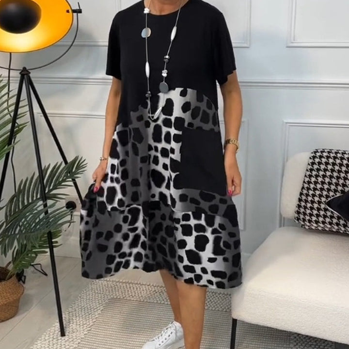 Hansine – lockeres Printkleid mit Taschen