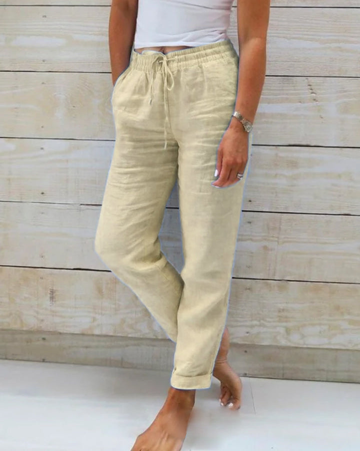 Zaria – Bequeme Leinenhose mit elastischem Bund